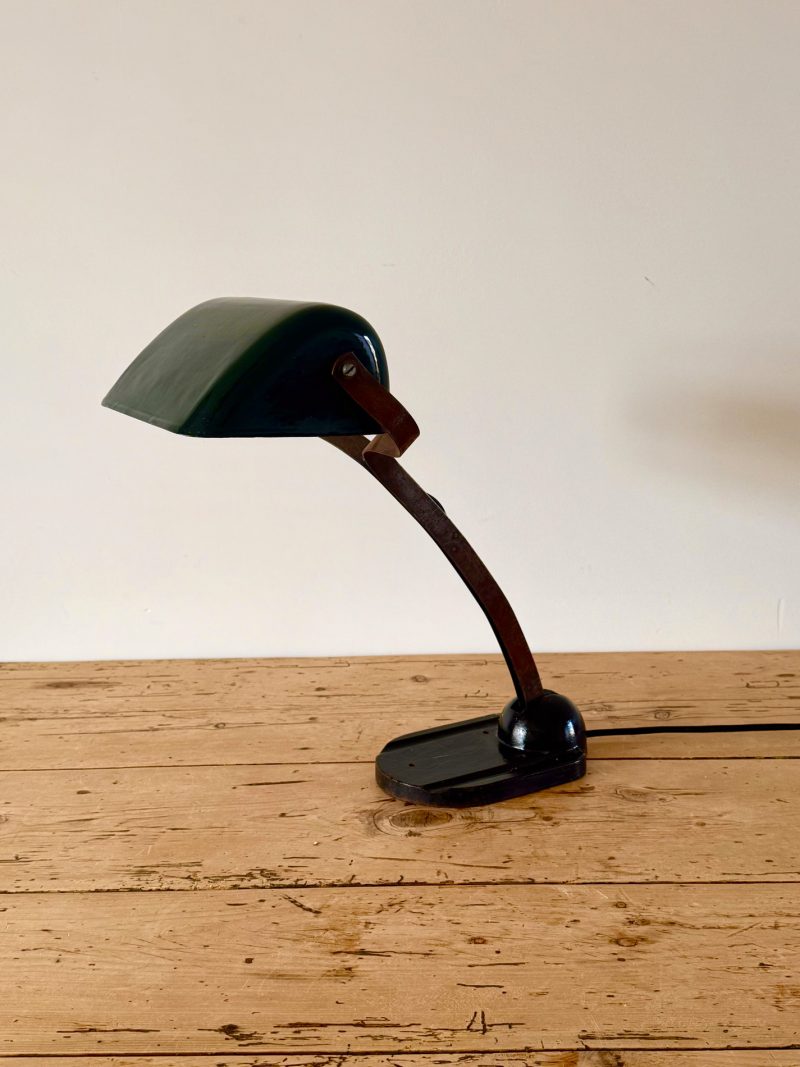 Mid-century Schaco industrial desk lamp in Bauhaus style